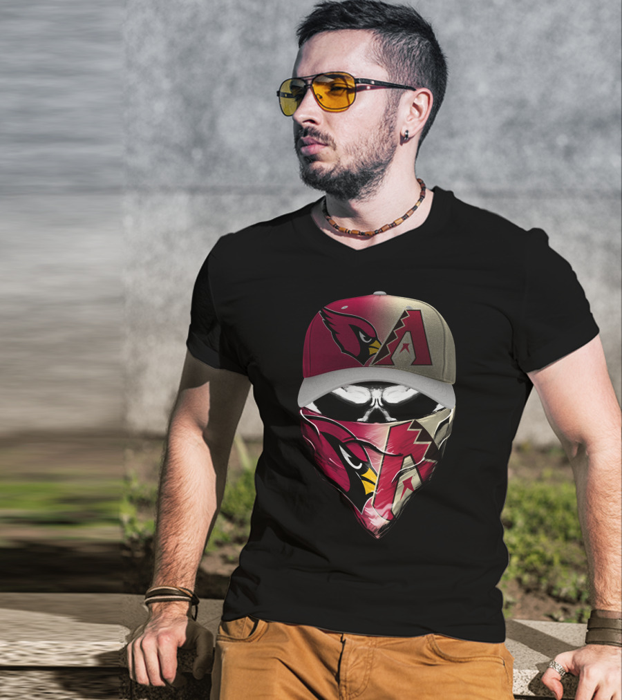 Arizona Cardinals Diamondbacks Mask Cap Combo T-Shirt