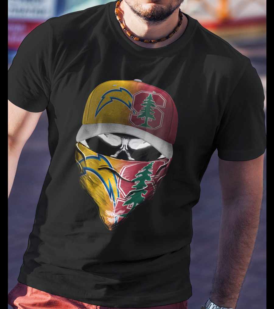 Stanford Tree Chargers Skull Mask T-Shirt