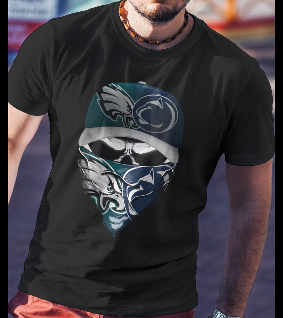 Philadelphia Eagles Penn State Nittany Lions Face Cover Hat T-Shirt