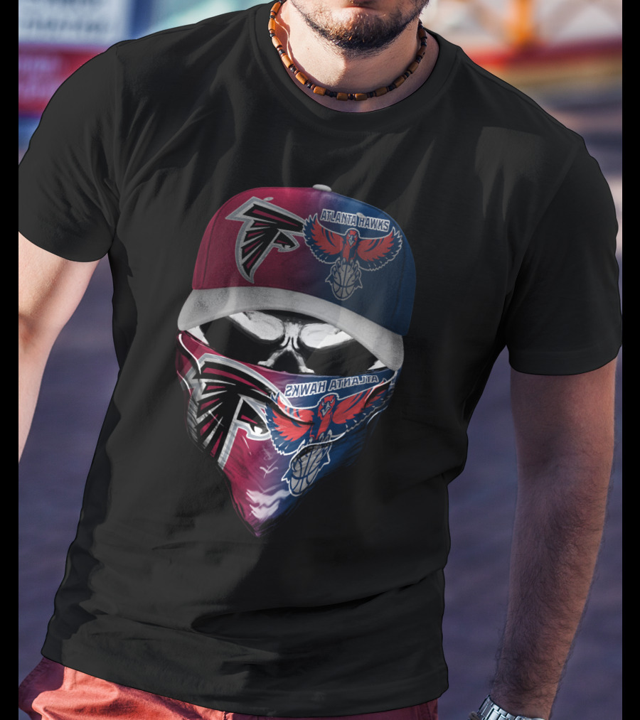 Atlanta Hawks Falcon Face Mask And Hat Combo T-Shirt