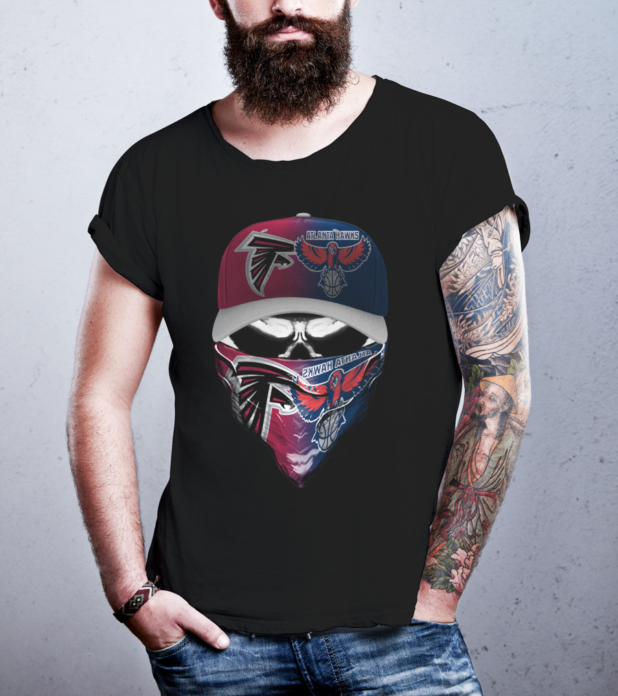 Atlanta Hawks Falcon Face Mask And Hat Combo T-Shirt