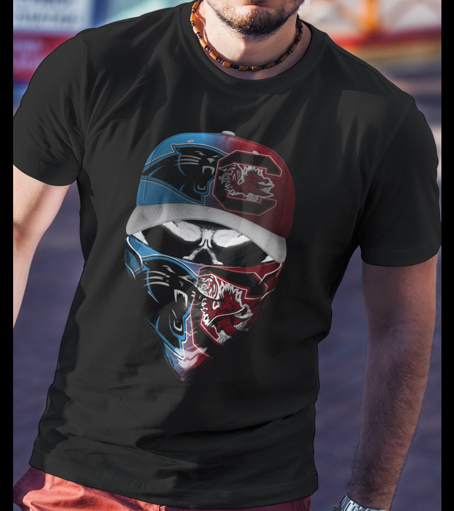 Panthers Gamecocks Split Mask Skum 088 T-Shirt