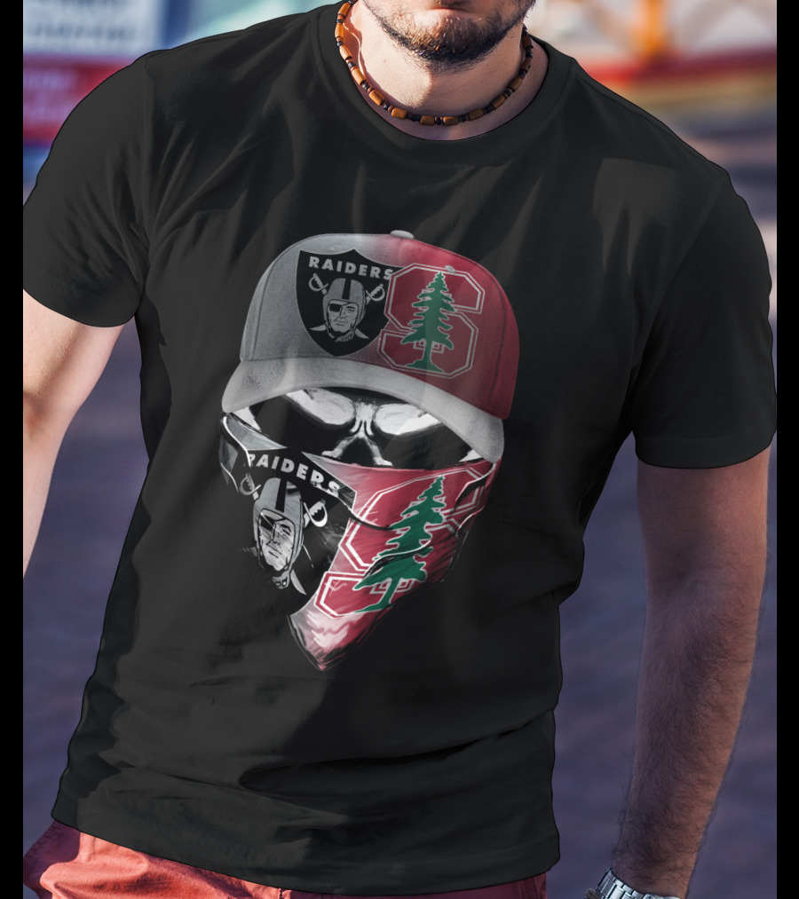 Raiders Stanford Tree Hybrid Fan Mask Hat Combination T-Shirt