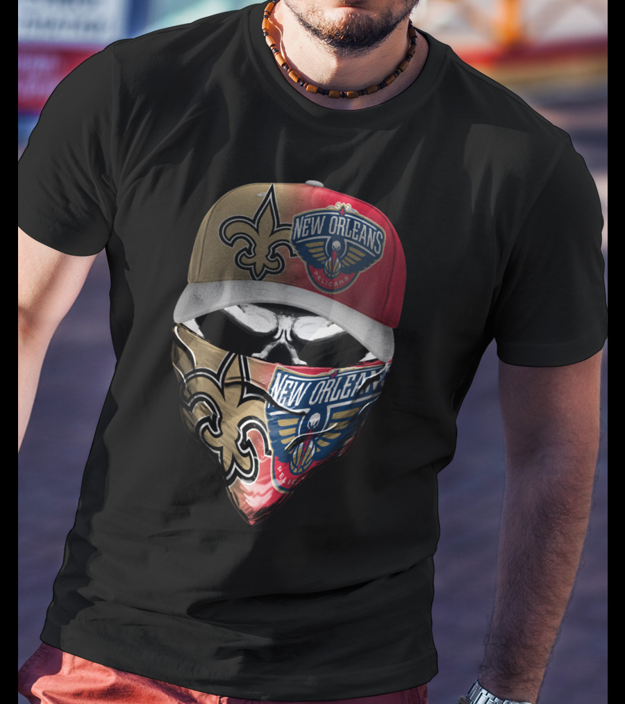 New Orleans Saints And Pelicans Skum 108 Fan Gear T-Shirt