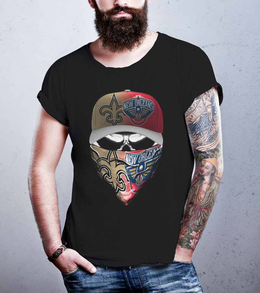 New Orleans Saints And Pelicans Skum 108 Fan Gear T-Shirt