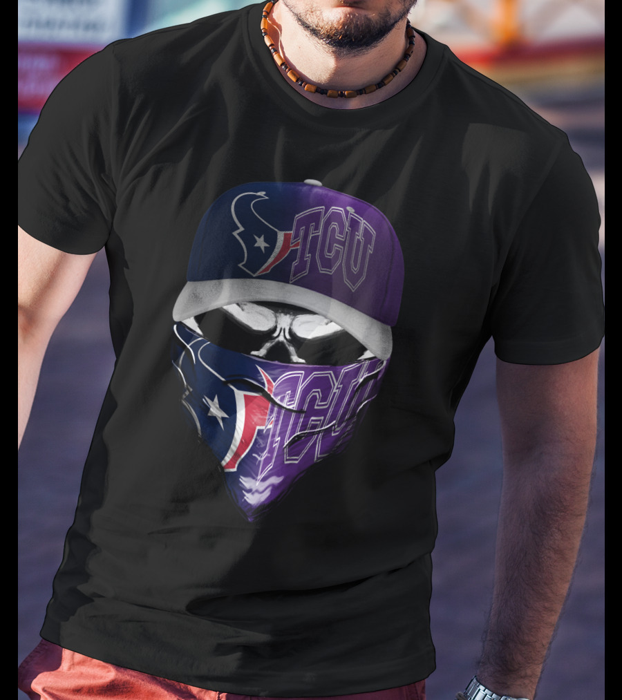 Houston Texans Tcu Face Mask Skum 121 T-Shirt