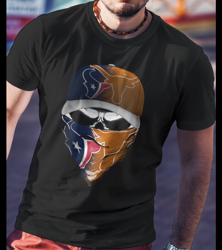 Houston Texans Longhorns Crossover Football Fan Gear T-Shirt