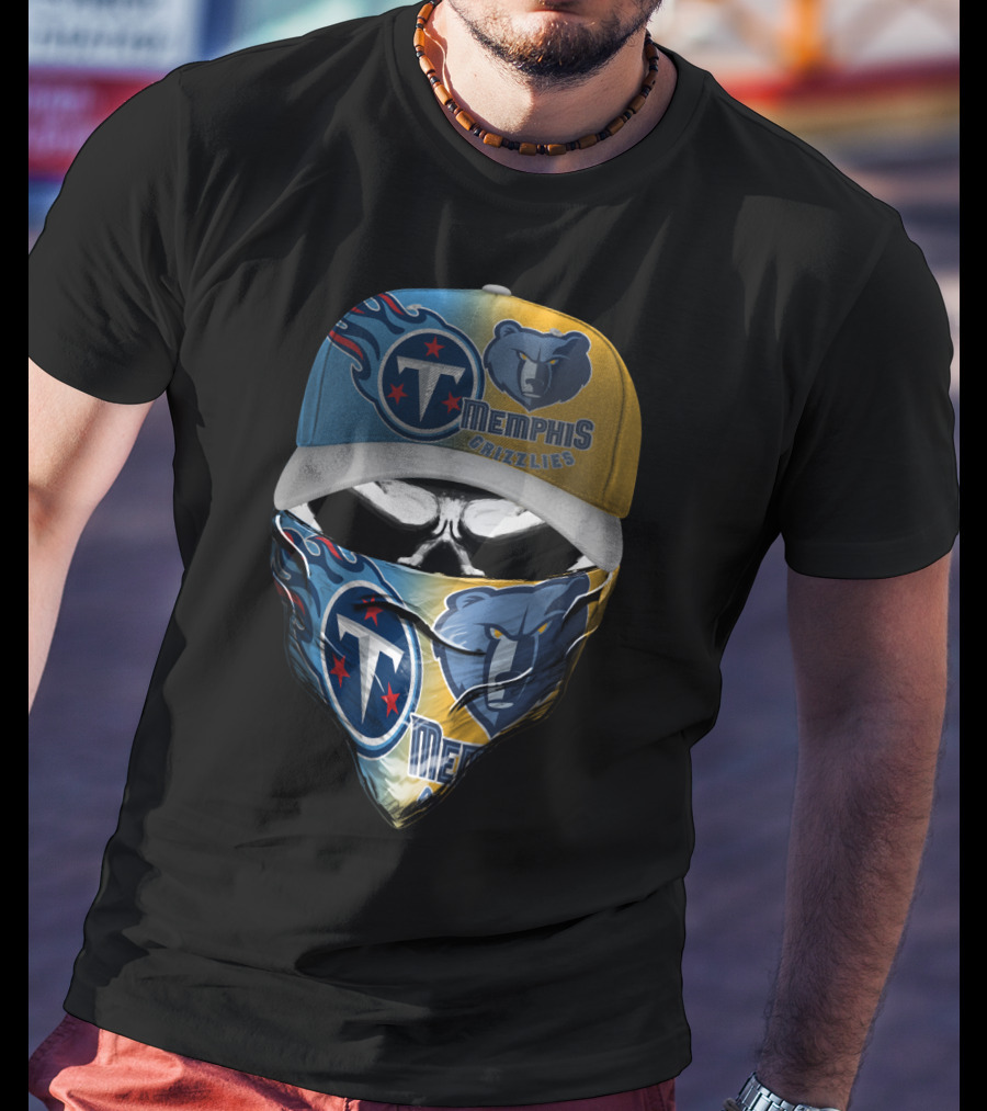 Memphis Grizzlies Tennessee Titans Fan Gear Skum 128 T-Shirt