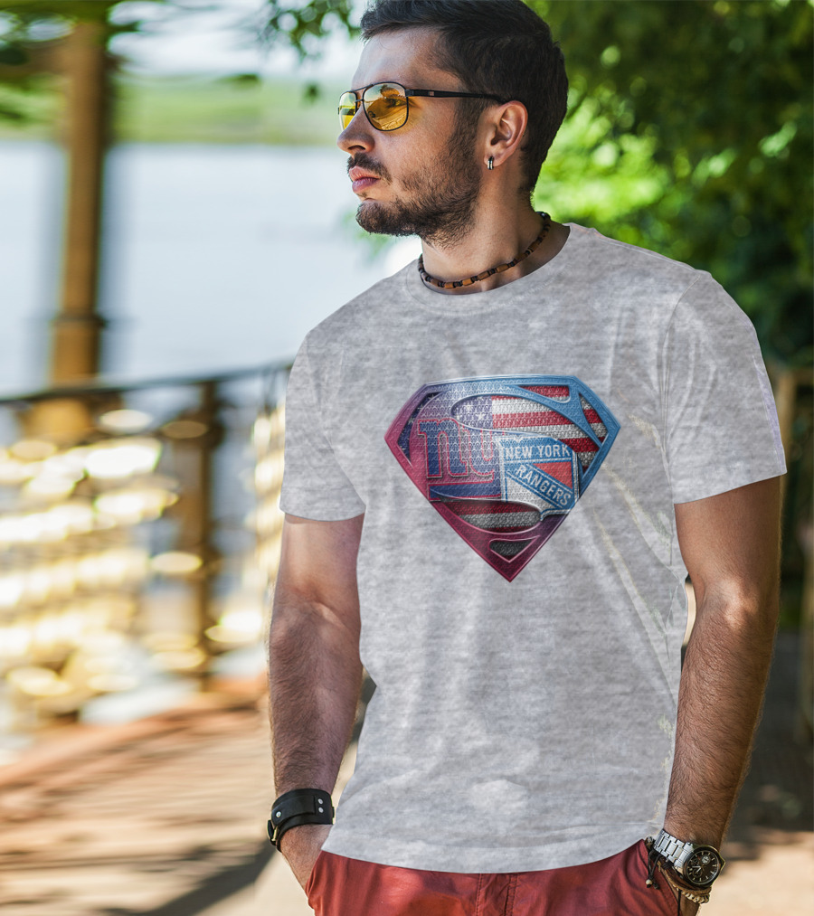New York Giants Rangers American Flag Super T-Shirt