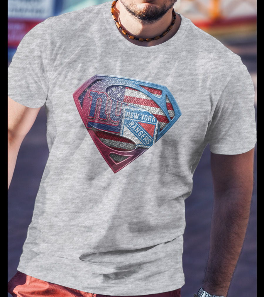 New York Giants Rangers American Flag Super T-Shirt