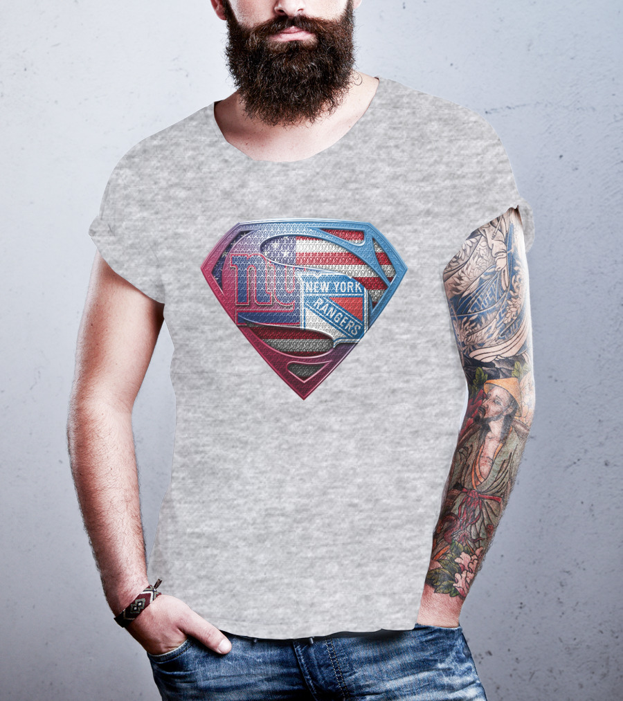 New York Giants Rangers American Flag Super T-Shirt
