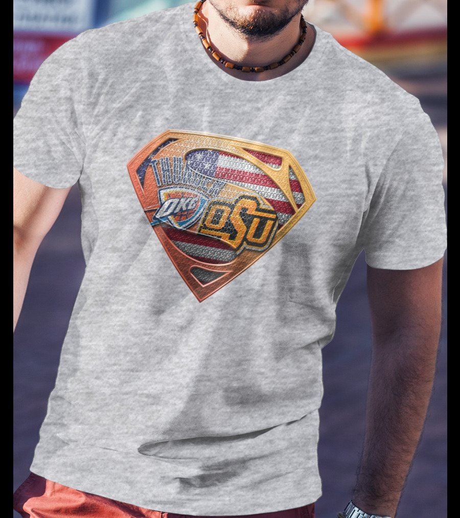 Okc Thunder Osu American Shield T-Shirt