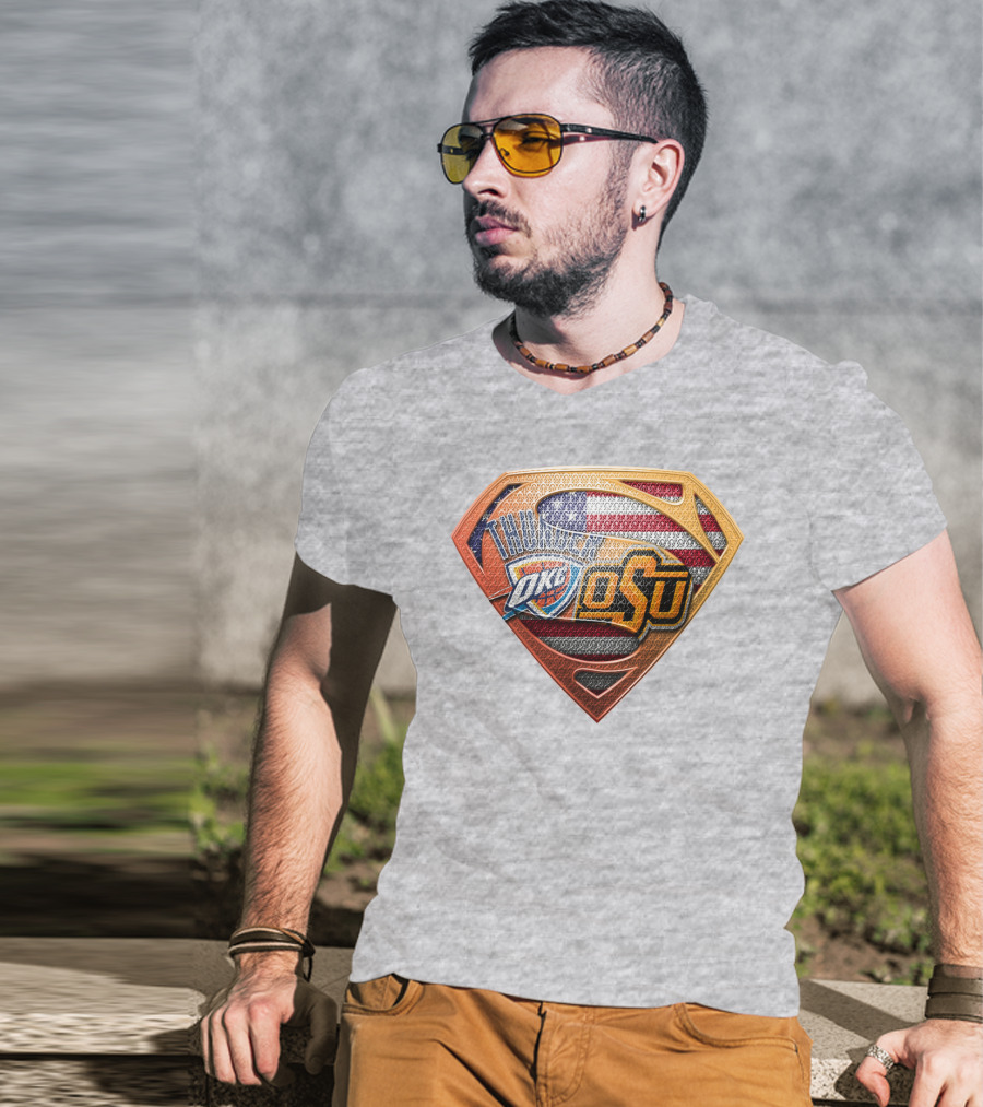 Okc Thunder Osu American Shield T-Shirt