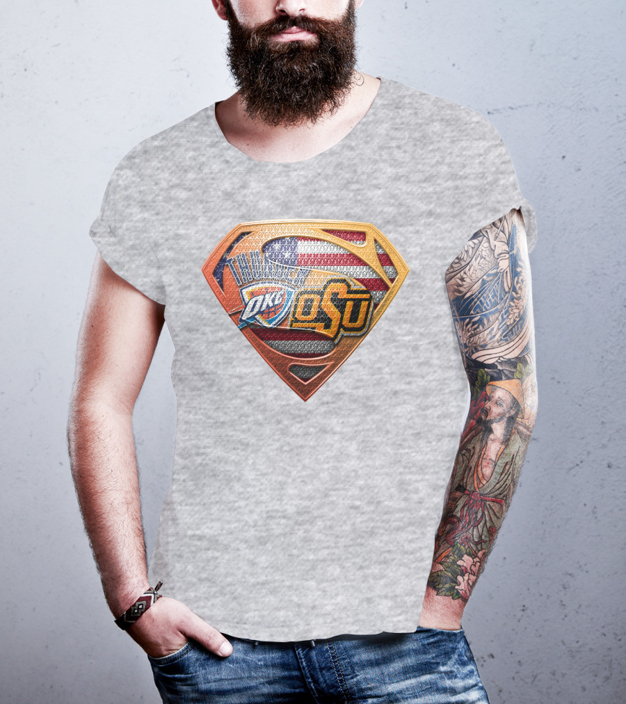Okc Thunder Osu American Shield T-Shirt