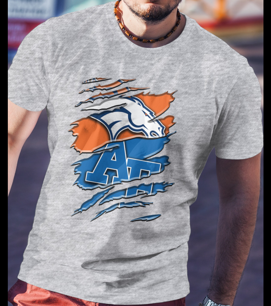 Denver Broncos And Air Force Falcons Logo Mashup Rah 015 T-Shirt