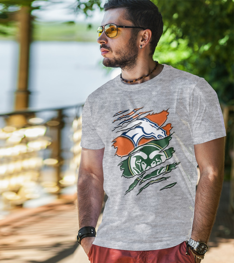 Denver Broncos Colorado State Rams T-Shirt