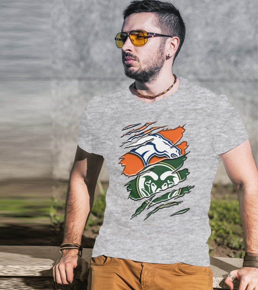 Denver Broncos Colorado State Rams T-Shirt
