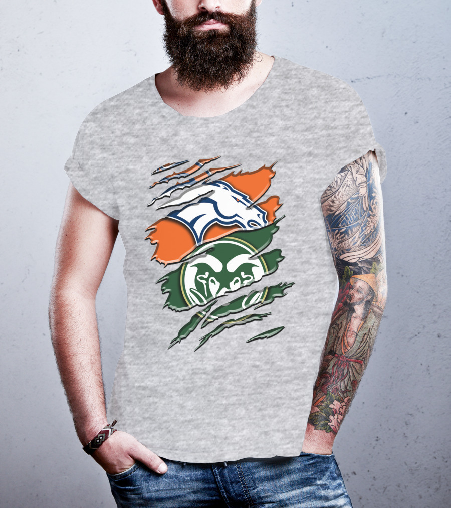 Denver Broncos Colorado State Rams T-Shirt