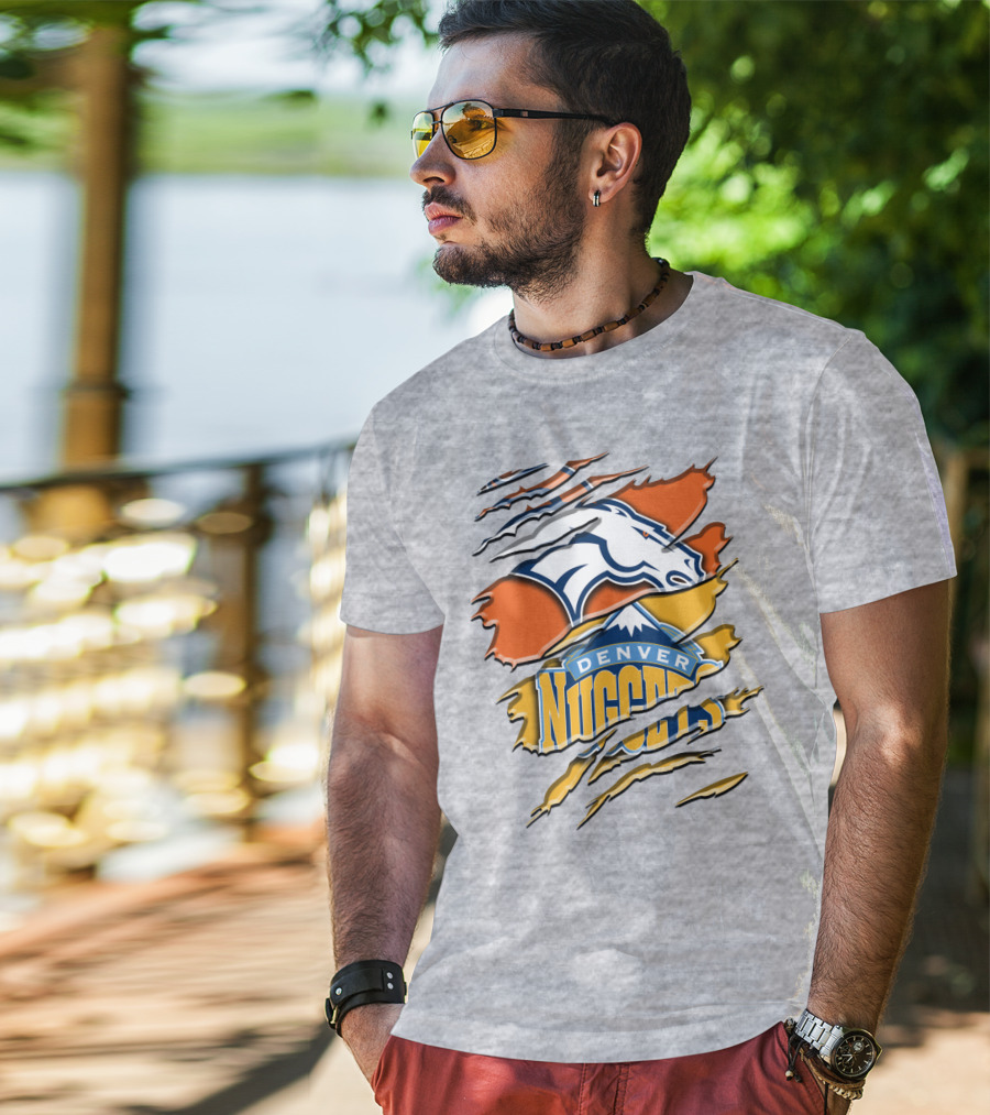 Denver Broncos And Nuggets Fan Crossover Rah 020 T-Shirt