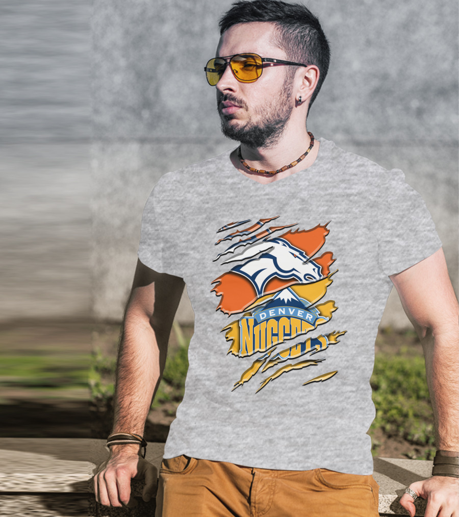 Denver Broncos And Nuggets Fan Crossover Rah 020 T-Shirt
