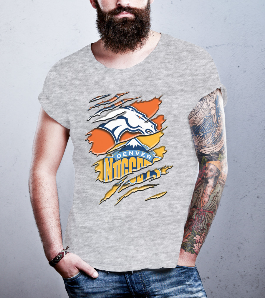 Denver Broncos And Nuggets Fan Crossover Rah 020 T-Shirt
