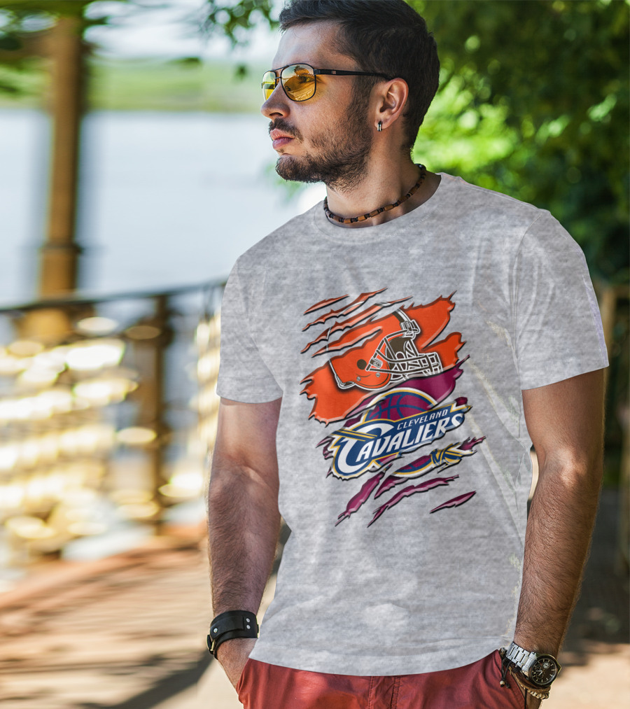 Cleveland Cavaliers Browns Helmet Rah T-Shirt