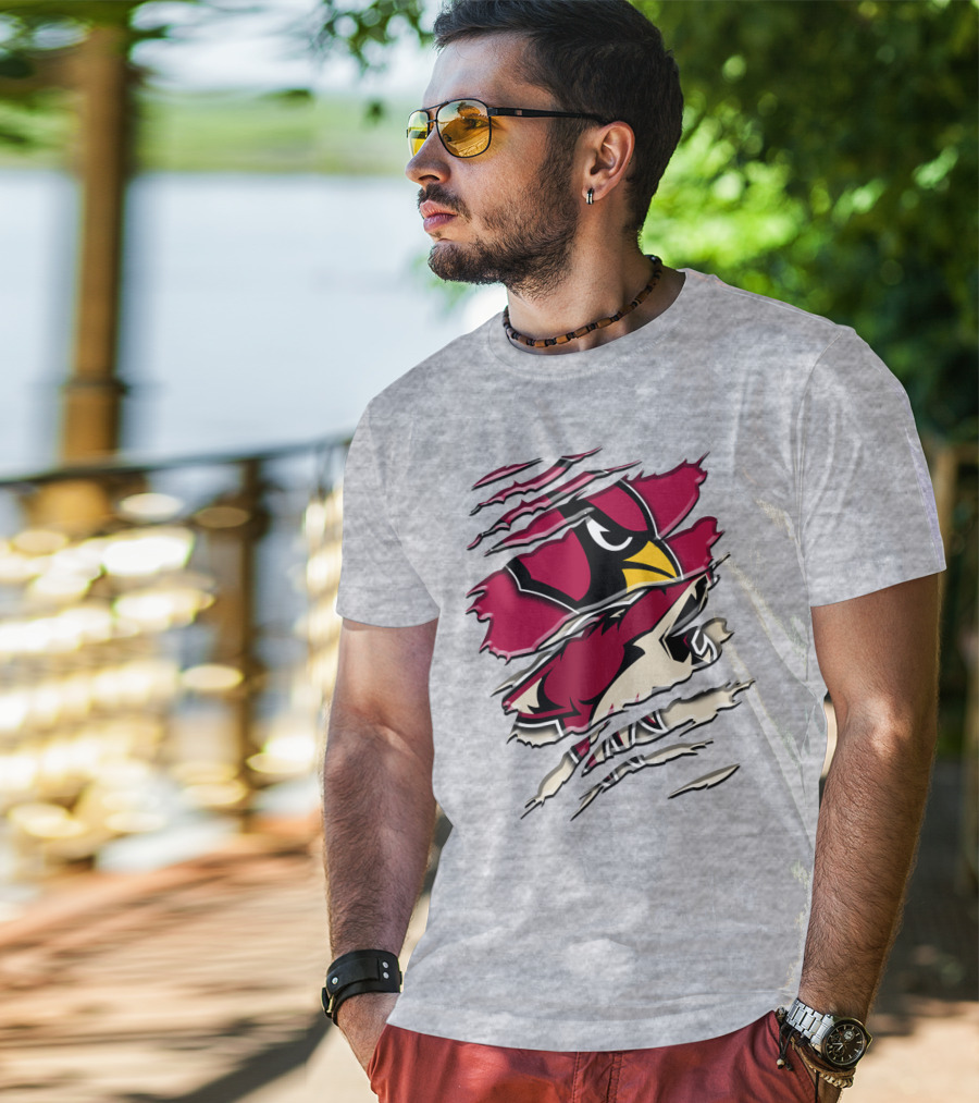 Arizona Cardinals Ripped Design Rah 028 T-Shirt