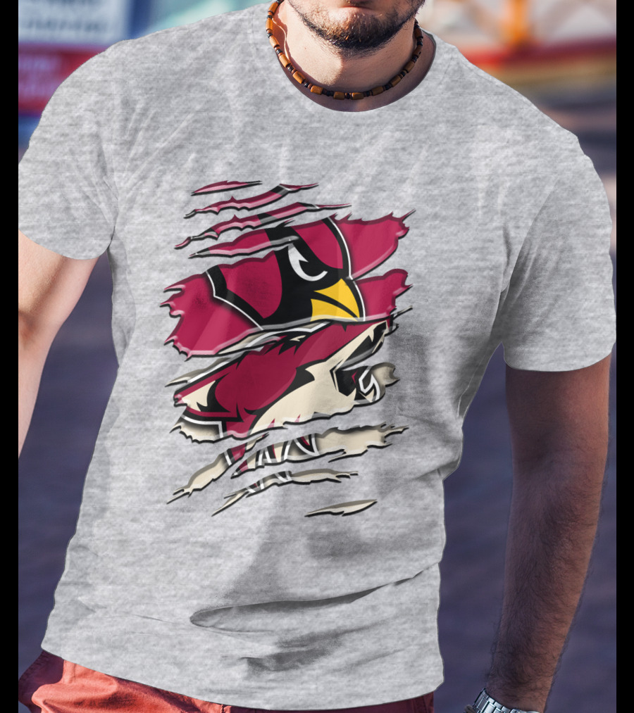 Arizona Cardinals Ripped Design Rah 028 T-Shirt
