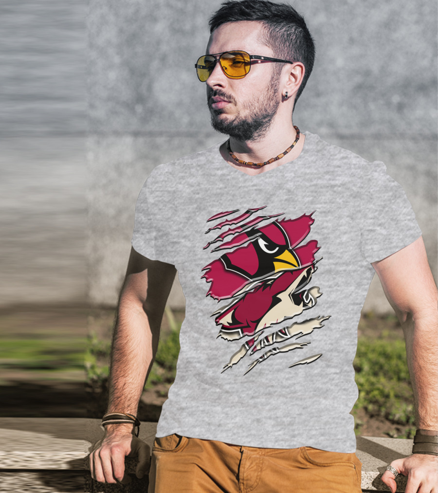 Arizona Cardinals Ripped Design Rah 028 T-Shirt