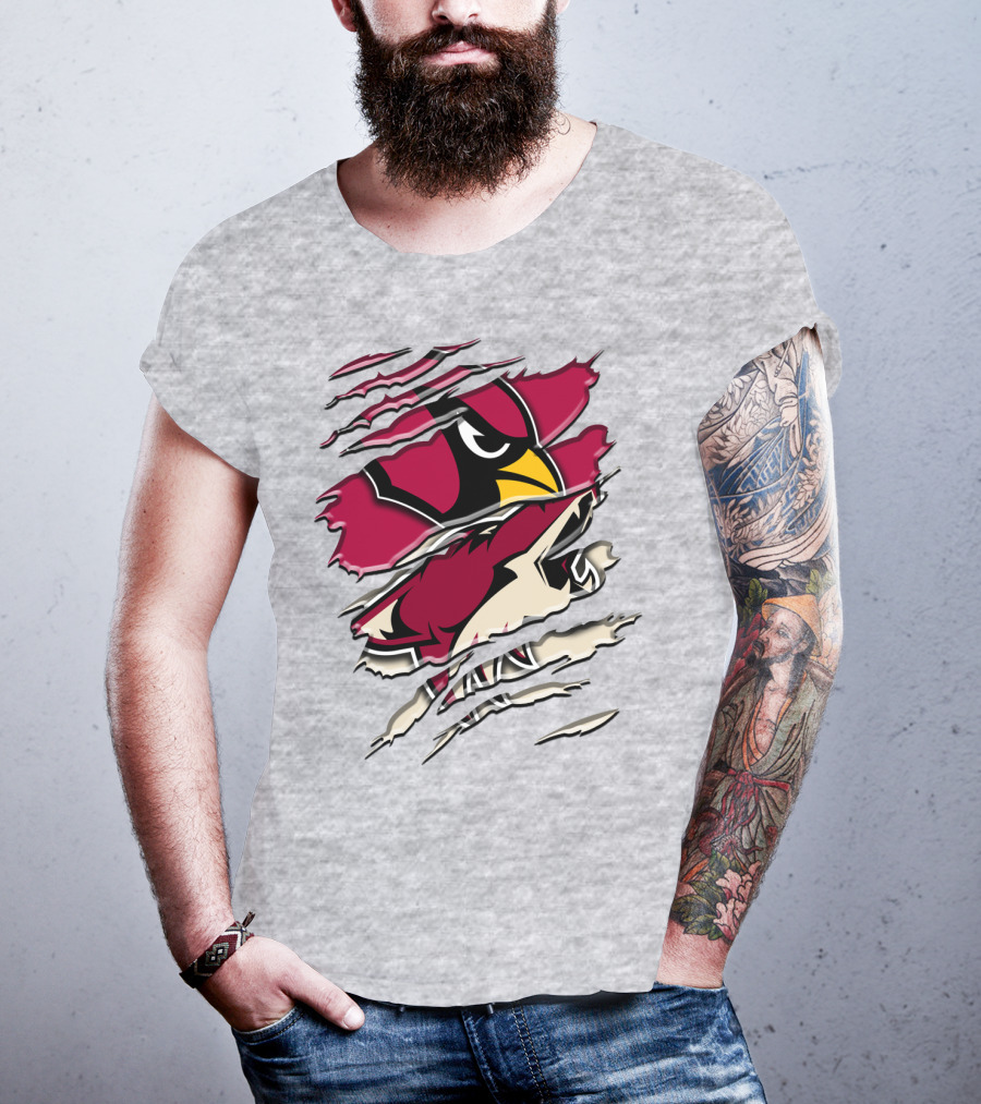Arizona Cardinals Ripped Design Rah 028 T-Shirt
