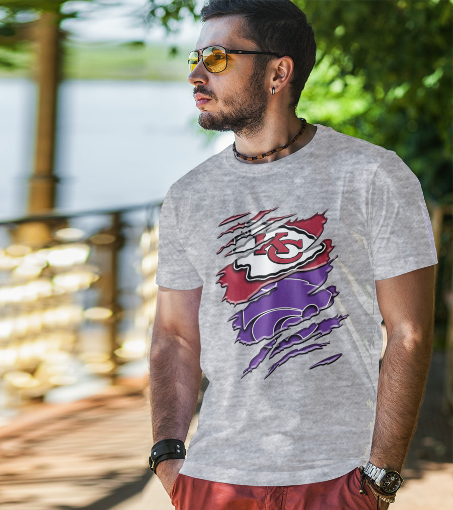 Kansas City Chiefs K-State Wildcats Fan Gear Rah 038 T-Shirt