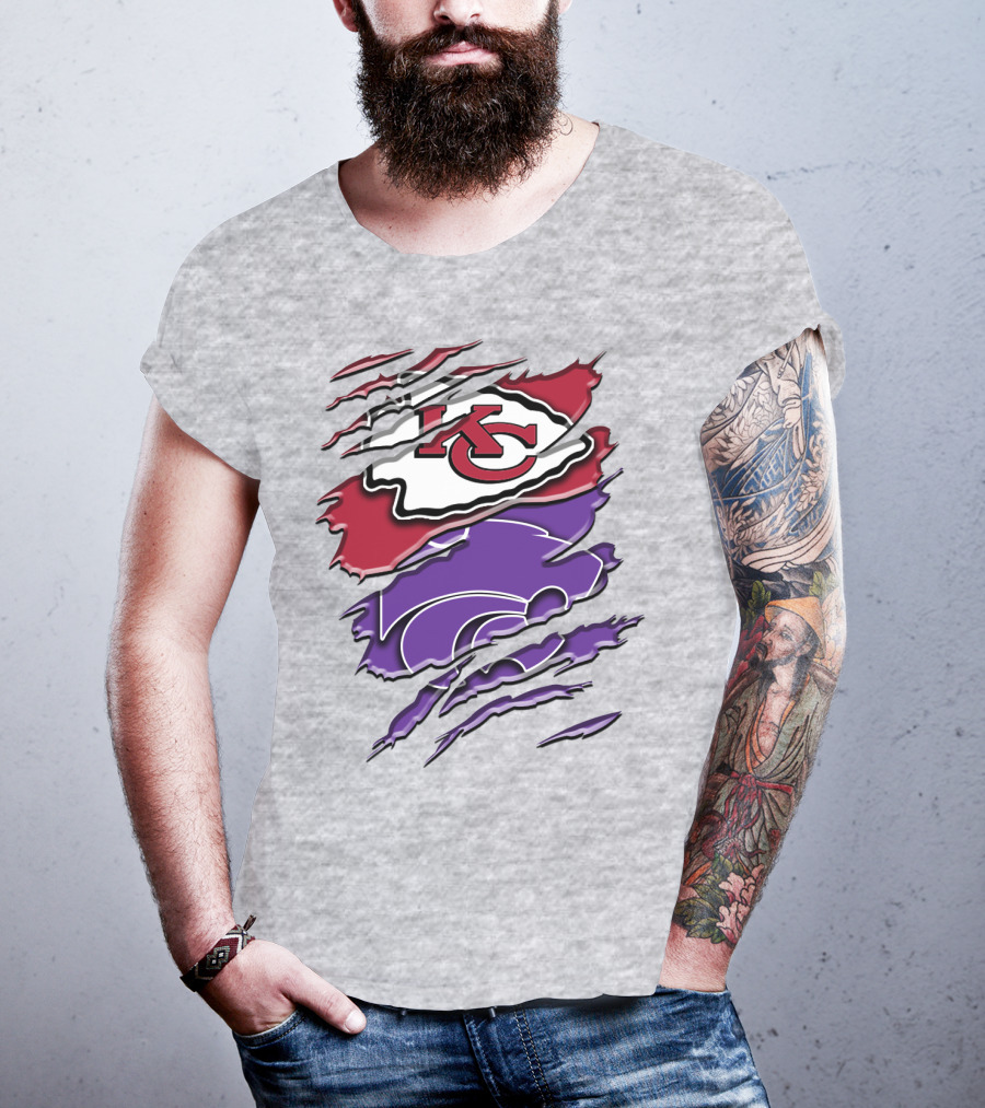 Kansas City Chiefs K-State Wildcats Fan Gear Rah 038 T-Shirt