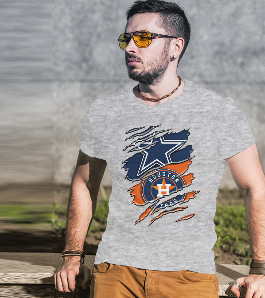 Dallas Cowboys Houston Astros Fan Crossover Rah 046 T-Shirt
