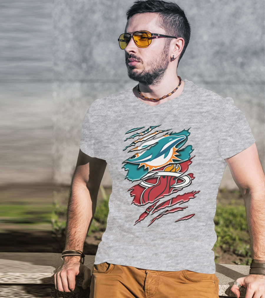 Miami Dolphins And Heat Rah 051 T-Shirt