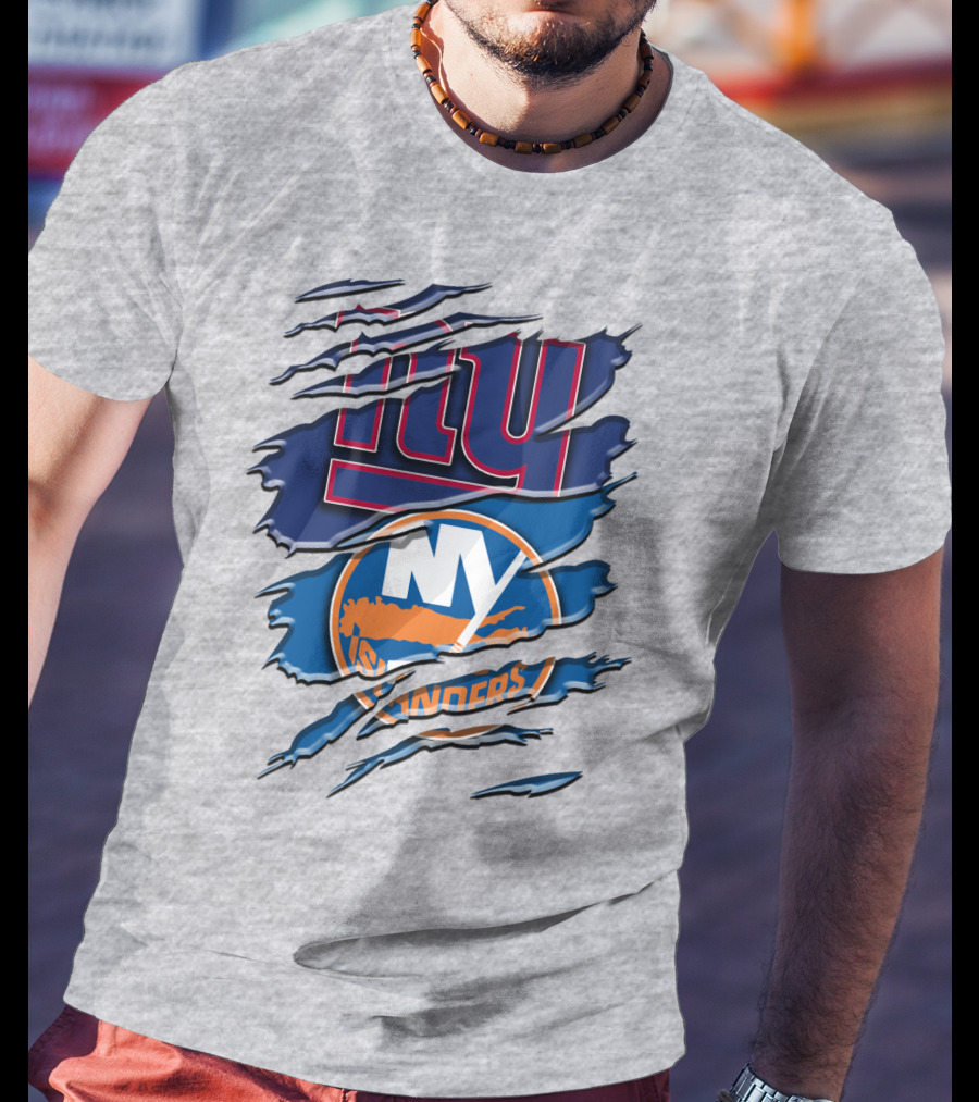 New York Giants Ny Islanders Crossover Rah 063 T-Shirt