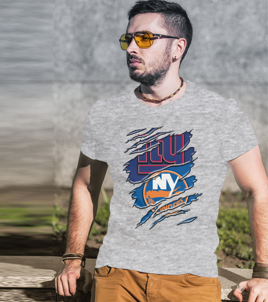 New York Giants Ny Islanders Crossover Rah 063 T-Shirt