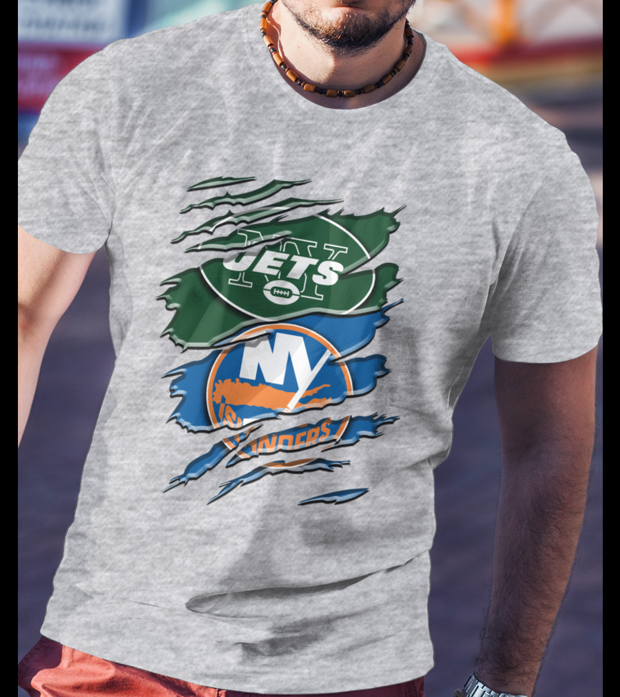 New York Jets Ny Islanders Crossover Rah 068 T-Shirt