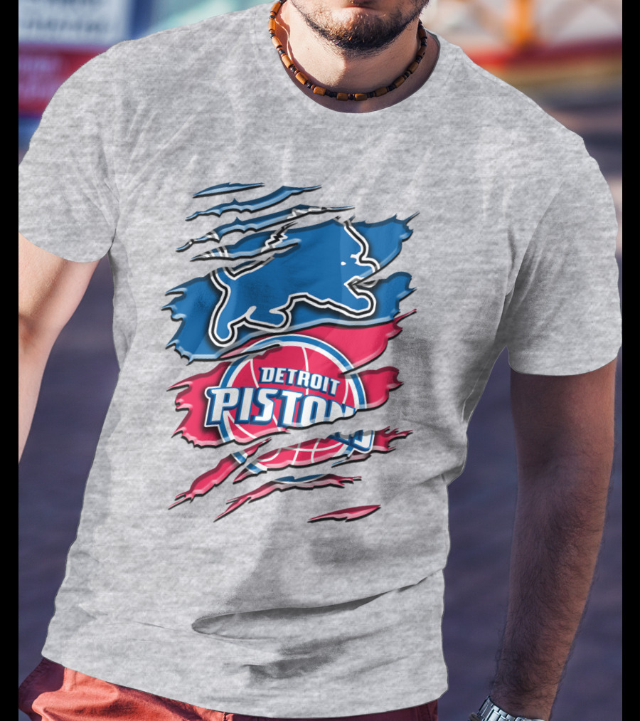Detroit Pistons Rah 073 Lions Dual T-Shirt
