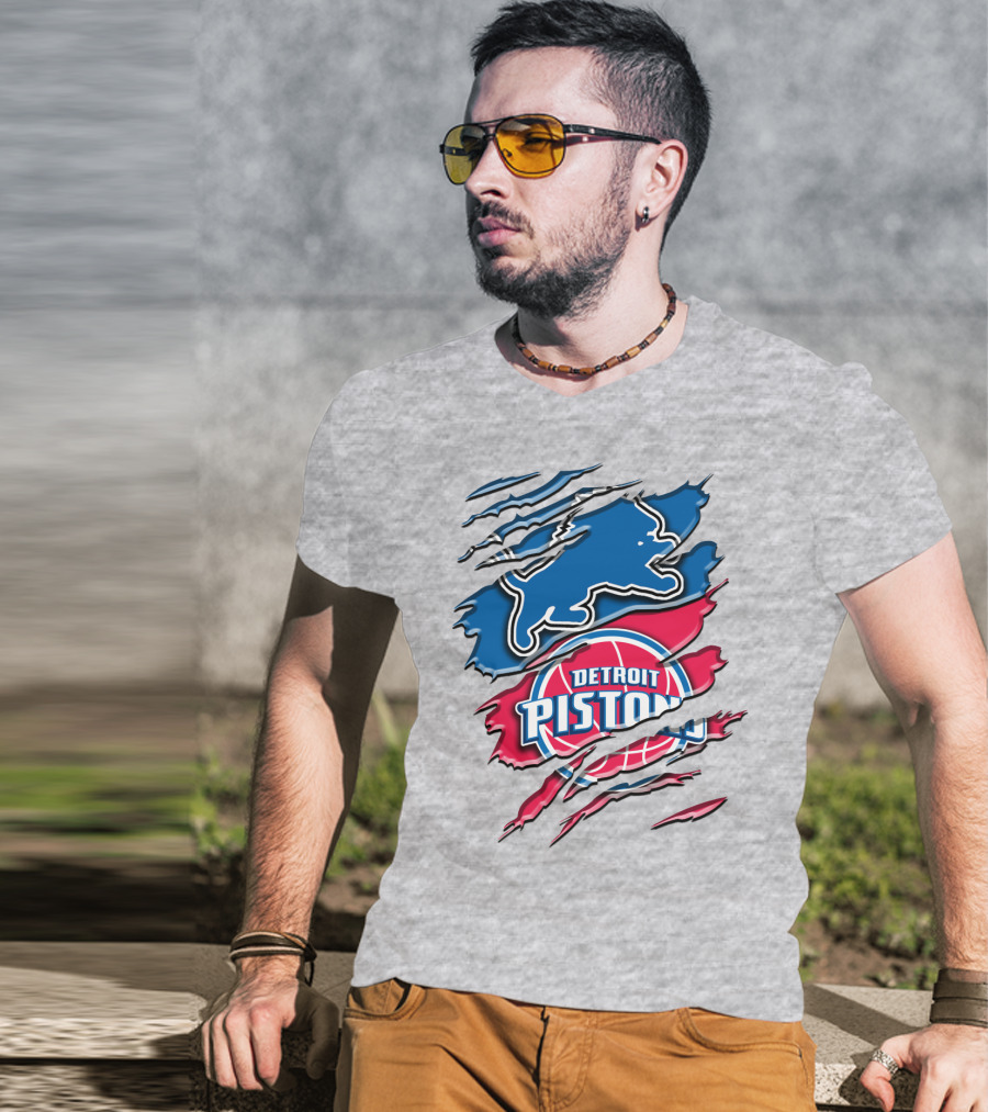 Detroit Pistons Rah 073 Lions Dual T-Shirt