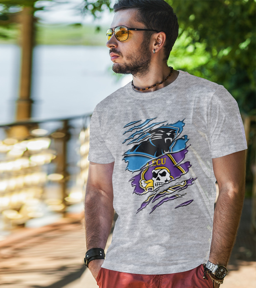 Carolina Panthers Ecu Pirates Rah T-Shirt