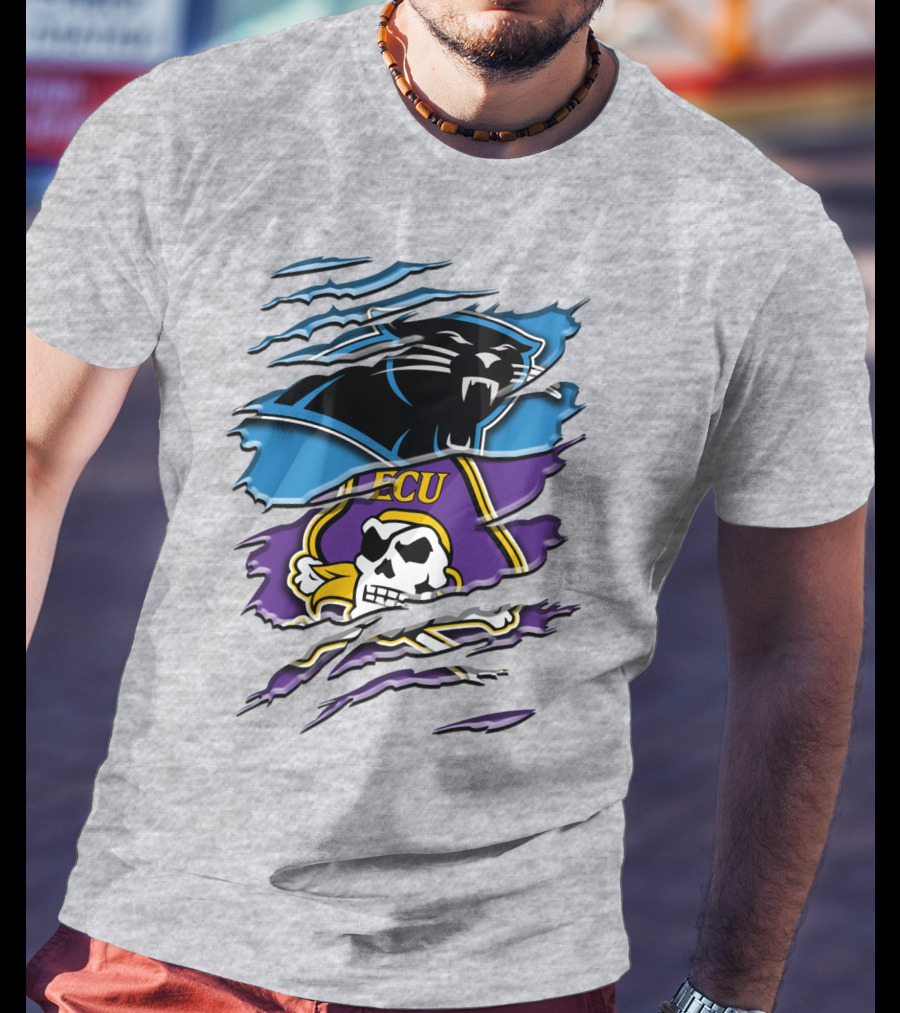 Carolina Panthers Ecu Pirates Rah T-Shirt