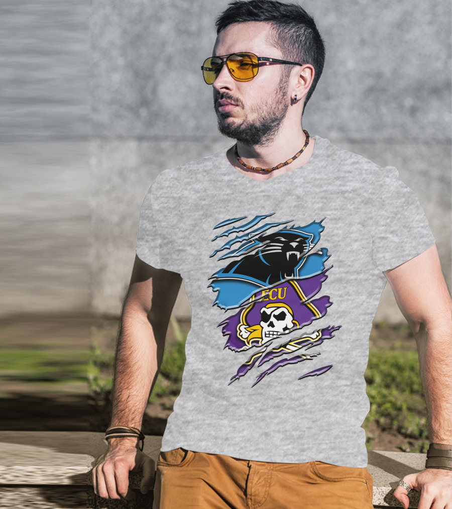 Carolina Panthers Ecu Pirates Rah T-Shirt