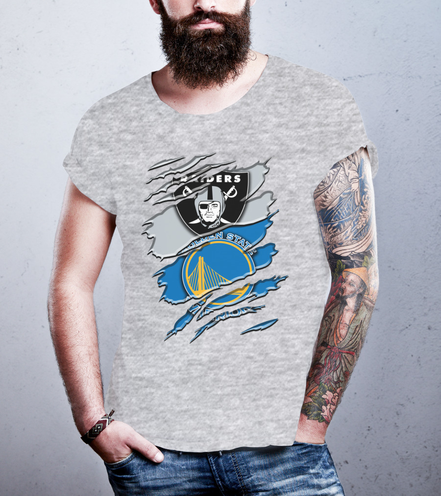 Raiders Golden State Warriors Icons T-Shirt