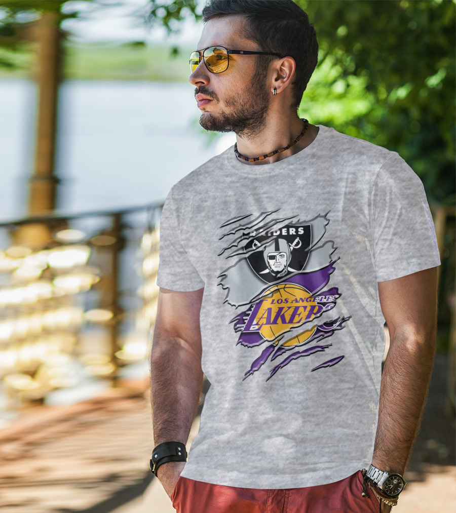 Raiders Los Angeles Lakers Rah 095 T-Shirt