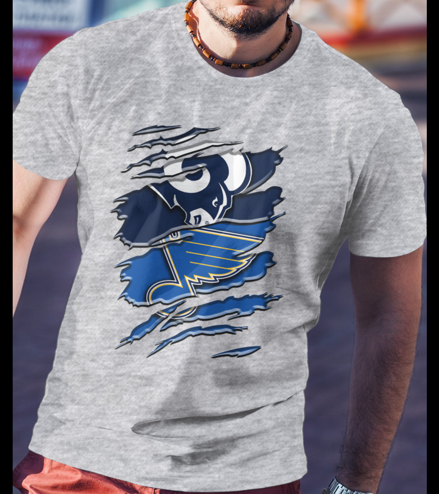 Rams And Blues Dual Logo Rah 099 T-Shirt