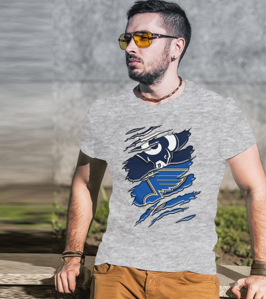 Rams And Blues Dual Logo Rah 099 T-Shirt