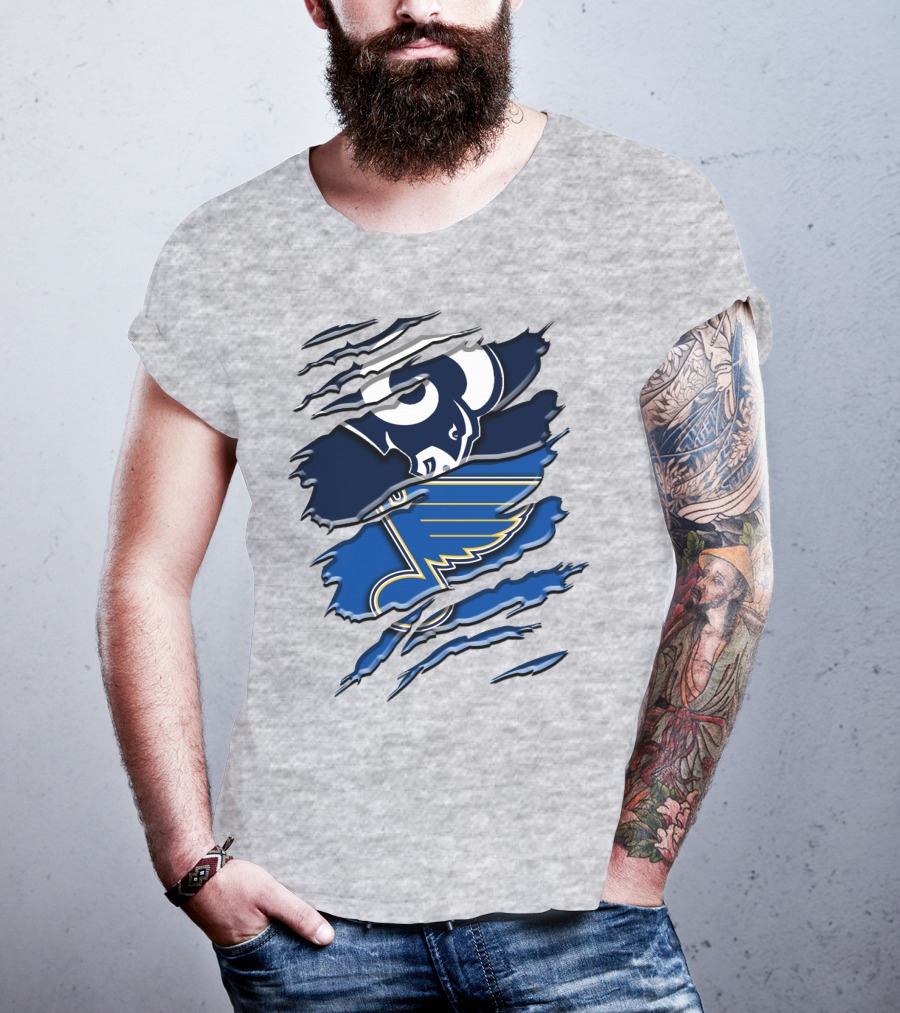 Rams And Blues Dual Logo Rah 099 T-Shirt