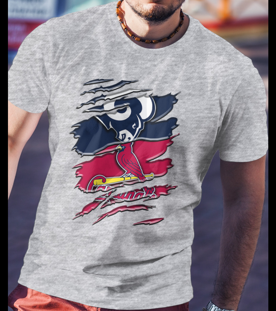 Rams Cardinals Fan Crossover T-Shirt