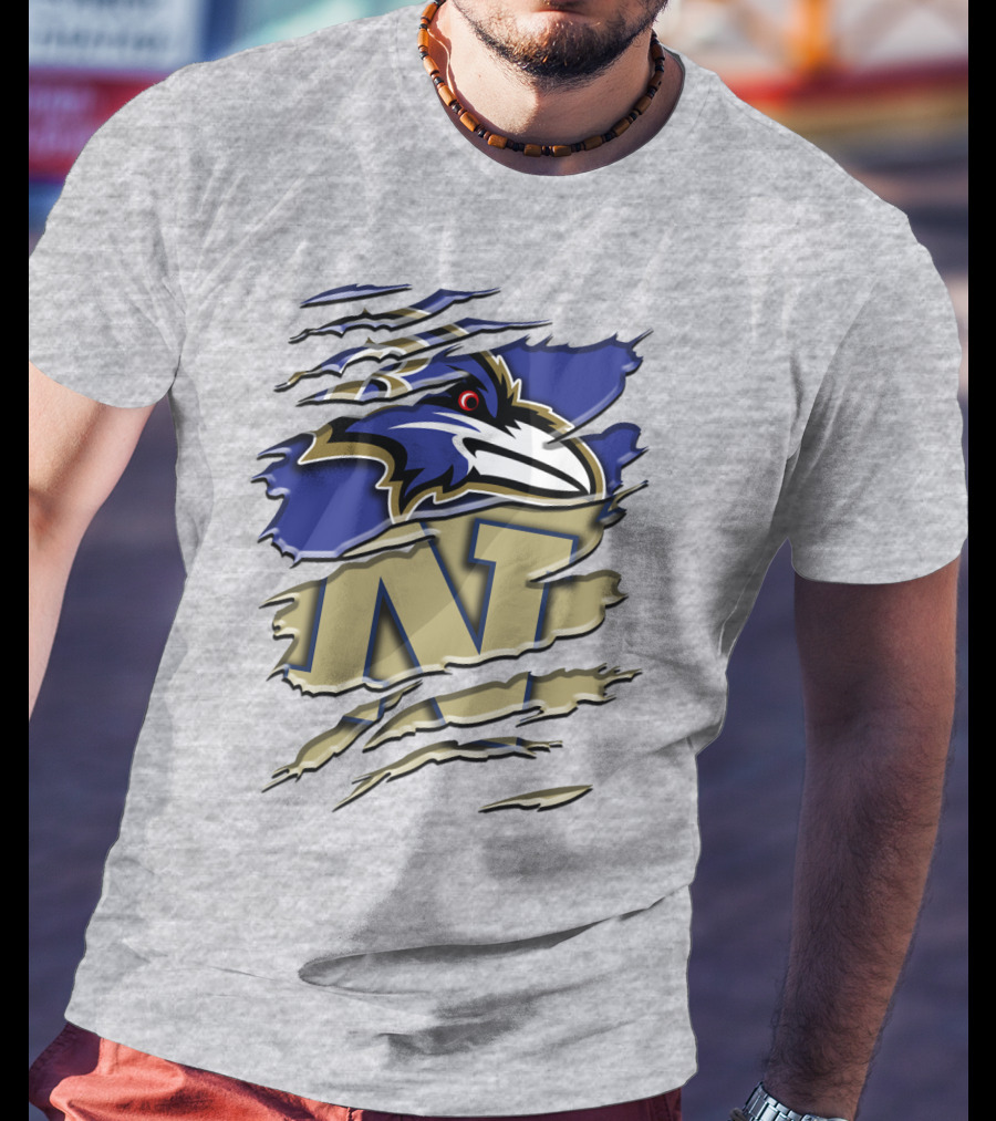 Baltimore Ravens Navy Midshipmen Rah 103 T-Shirt