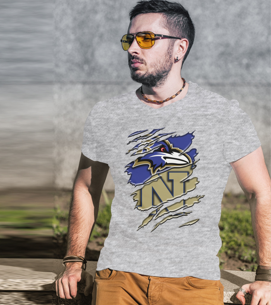 Baltimore Ravens Navy Midshipmen Rah 103 T-Shirt